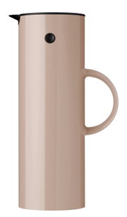 Seitenansicht der EM77 Isolierkanne, 1L, in der Farbe Heather mit elegantem, minimalistischem Design.