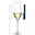 Champagnerglas Brunelli 340ml, Seitenansicht mit Maßangaben