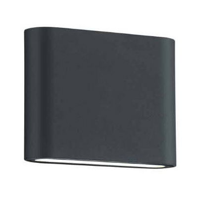 Moderne Außenwandleuchte THAMES II in dunklem Gehäuse, frontale Ansicht