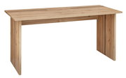 Moderner Schreibtisch aus Holz in natürlicher Eichenoptik, seitliche Perspektive