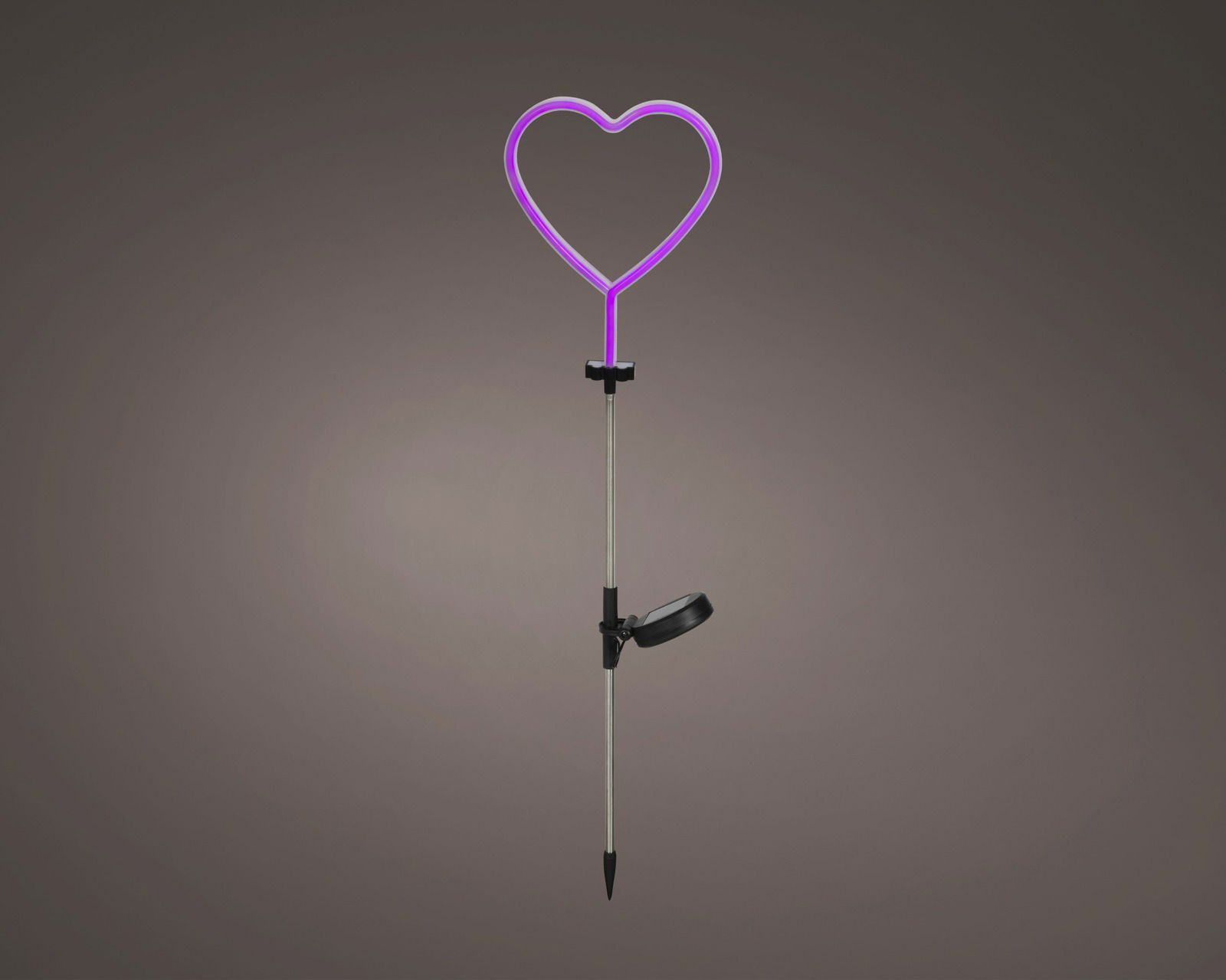 Solar Stabbeleuchtung in Herzform, seitliche Perspektive