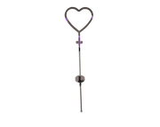 Solar Stabbeleuchtung in Herzform, seitliche Perspektive