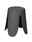 Moderner anthrazitfarbener Hocker Comiso in mattem Finish, seitliche Perspektive