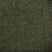 Nahaufnahme eines grünen Stoffmusters mit diagonalen Linien.