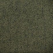 Nahaufnahme eines grünen Stoffmusters mit diagonalen Linien.