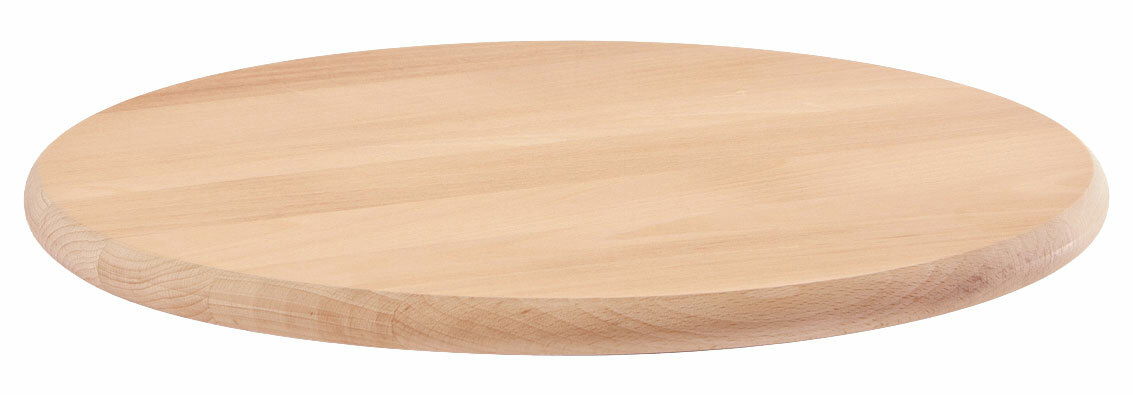 Rundes Holz-Drehkabinett mit einem Durchmesser von 36 cm, seitliche Perspektive