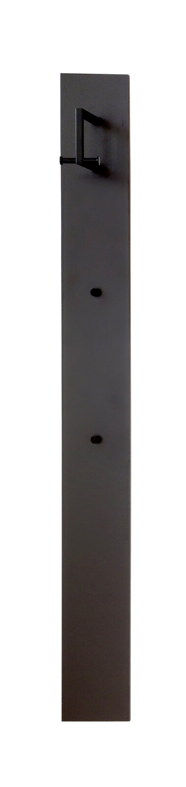 Moderano Garderobepaneel ALMADA Schwarzes Garderobenpaneel mit Haken, seitliche Perspektive
