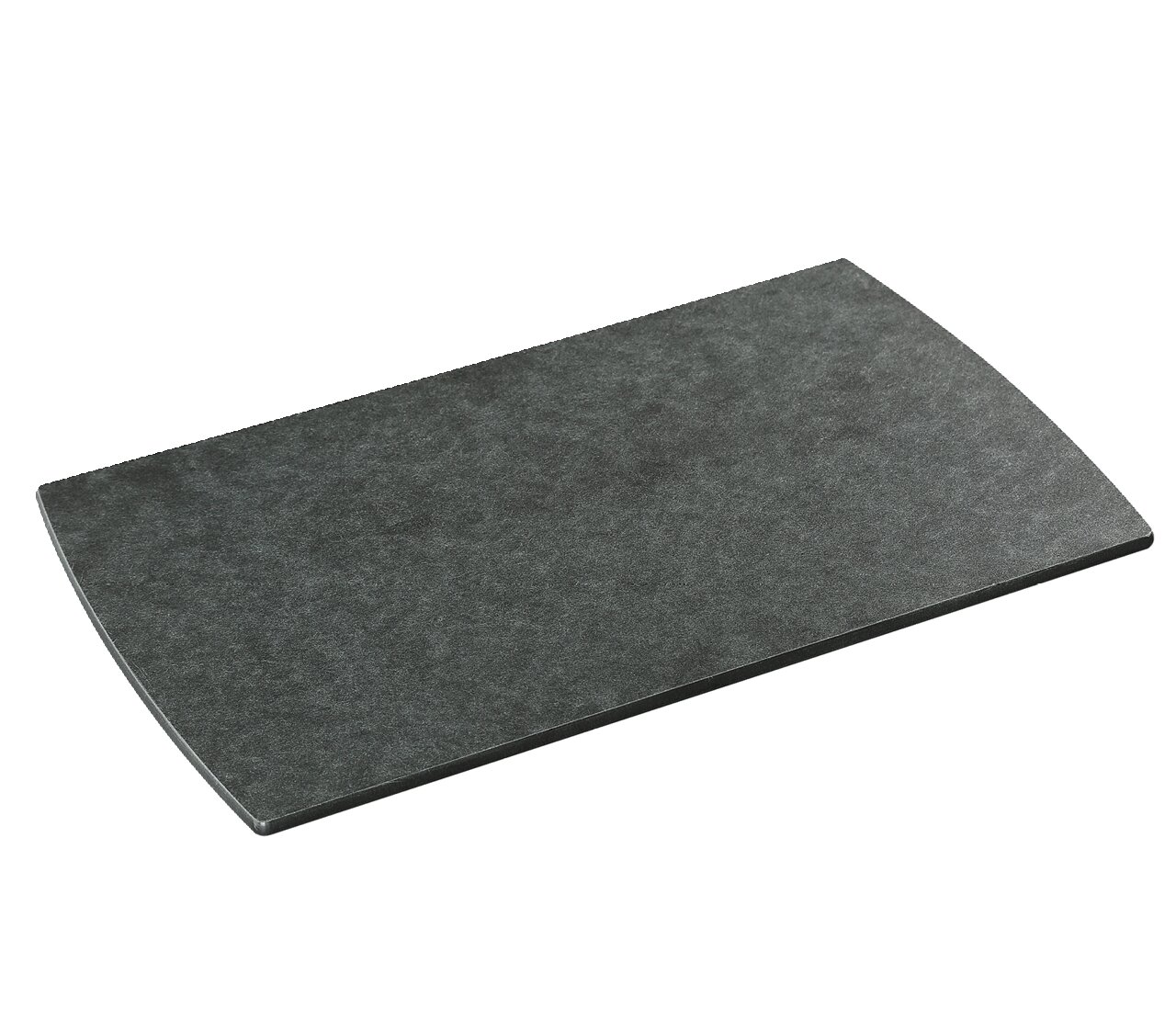 Schwarzes Schneidbrett 36x23cm, perspektivisch von oben fotografiert