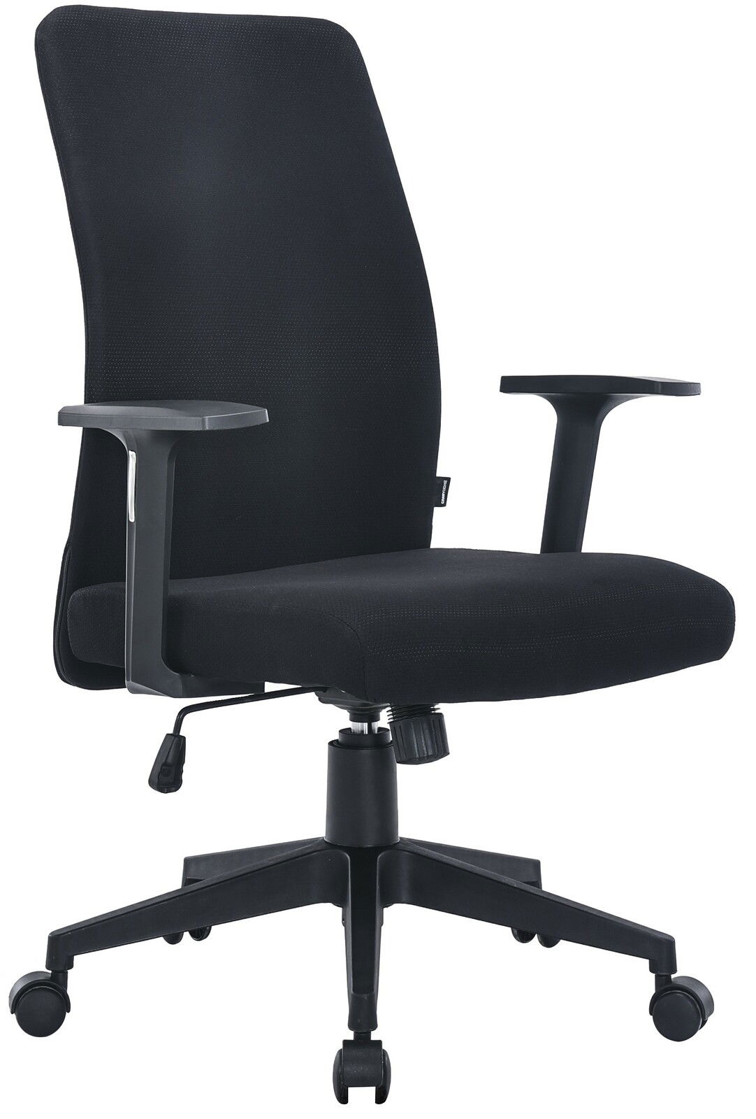 Carryhome Drehstuhl RICK Schwarzer Drehstuhl mit Armlehnen, Seitenansicht