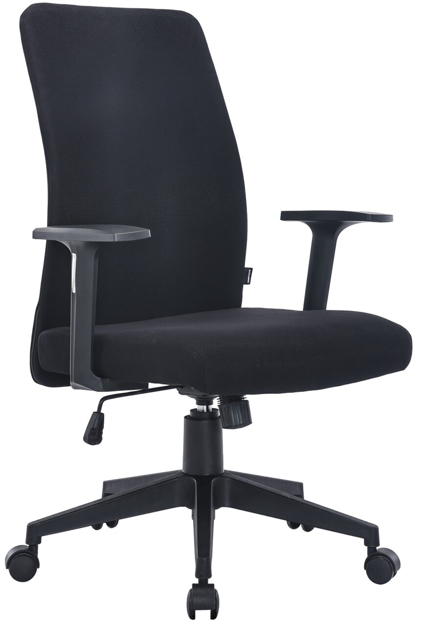 Carryhome Drehstuhl RICK Schwarzer Drehstuhl mit Armlehnen, Seitenansicht