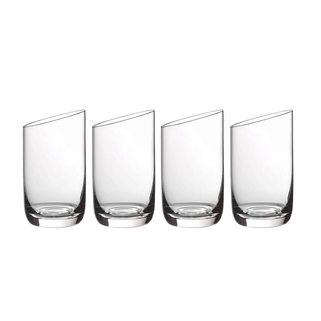 Villeroy & Boch Becher-Set 4-tlg. NEW MOON Vier transparente Becher mit schrägem Rand, seitliche Ansicht