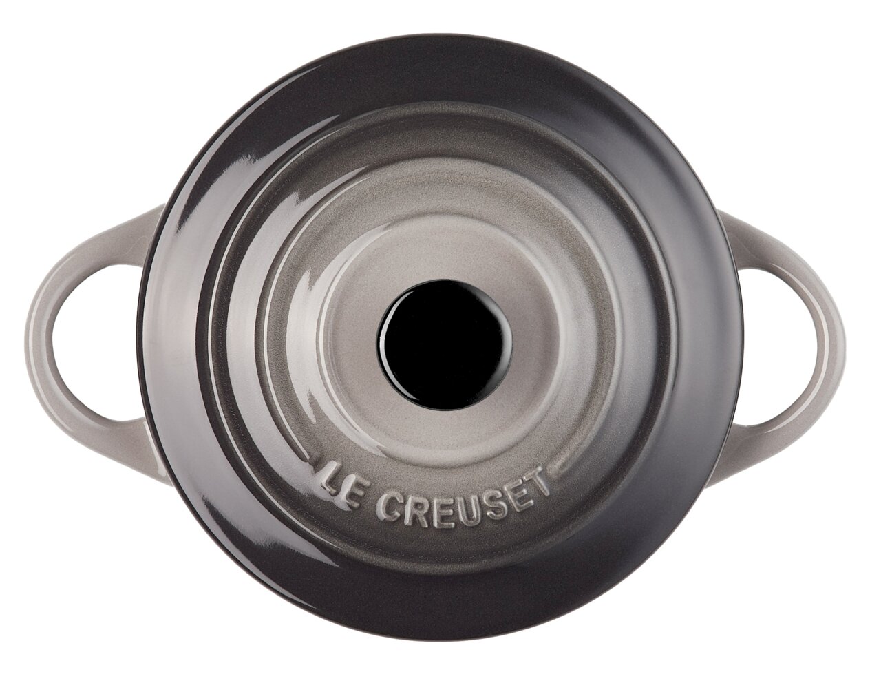 Mini Cocotte 10cm in der Farbe Flint, Draufsicht