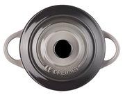 Mini-cocotte 10 cm in de kleur Flint, bovenaanzicht