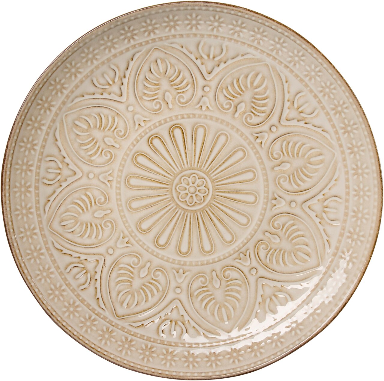 Bord Omara 26,5 cm met kunstzinnig reliëfpatroon, bovenaanzicht