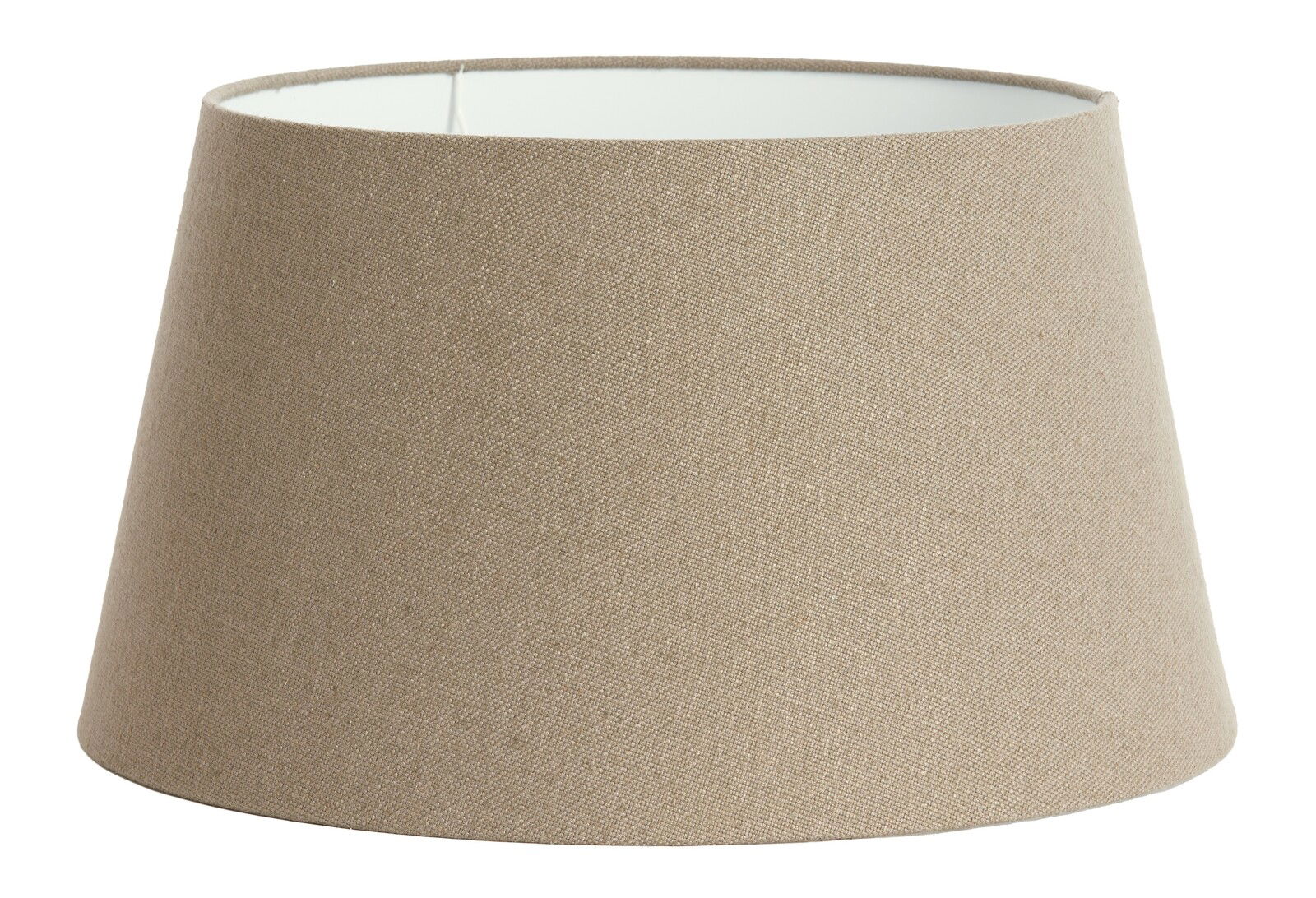 Light&Living Lampenschirm Beiger, runder Lampenschirm aus Stoff in seitlicher Perspektive