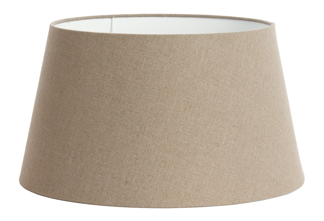 Light&Living Lampenschirm Beiger, runder Lampenschirm aus Stoff in seitlicher Perspektive