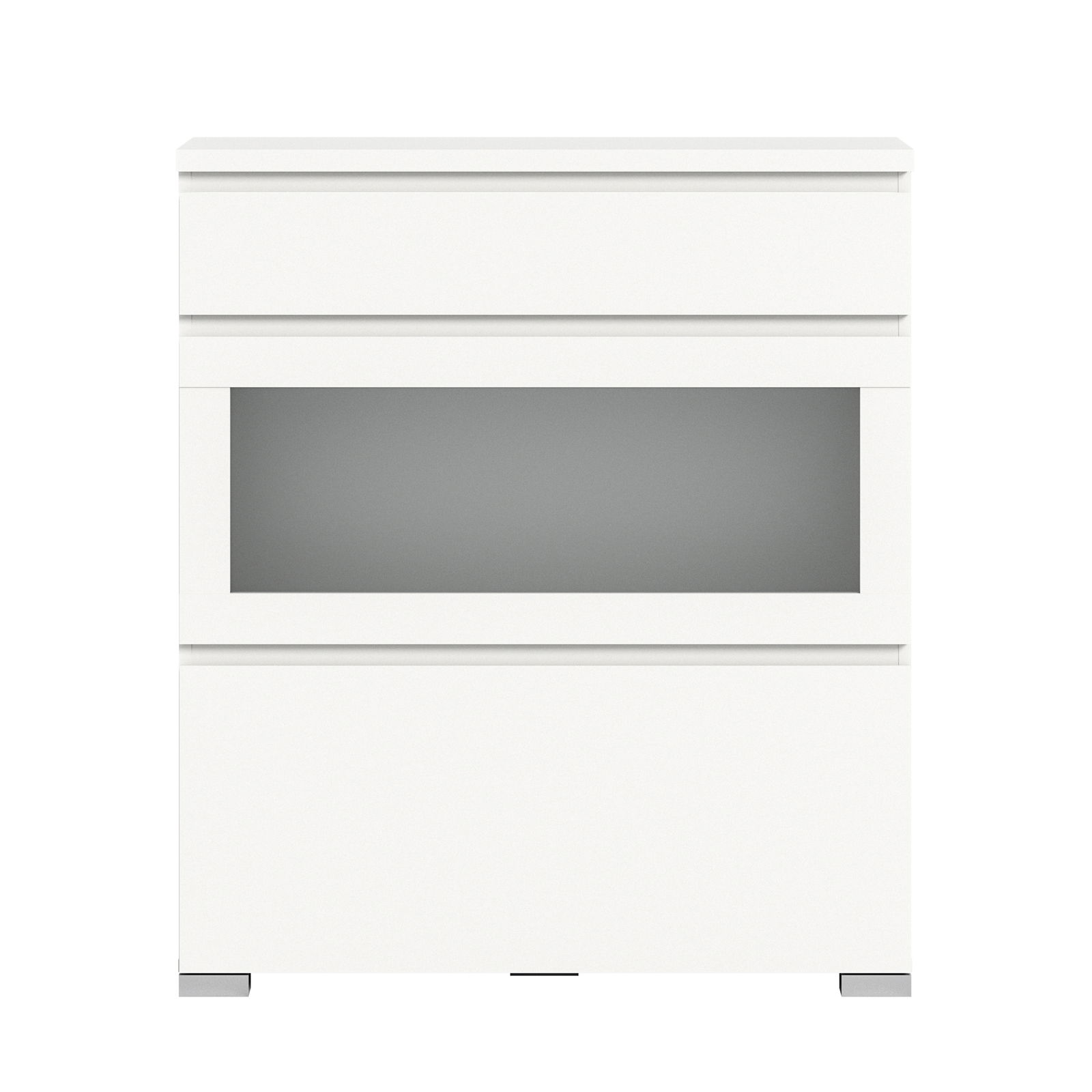 Weißer Schuhschrank mit modernem Design, Frontansicht