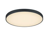 Runde LED-Deckenleuchte WACO, 102W, mit schwarzem Rahmen, seitliche Perspektive