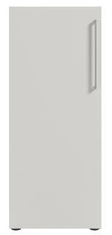 Weißer Aktenschrank mit Linksanschlag, Frontansicht