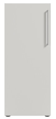 Weißer Aktenschrank mit Linksanschlag, Frontansicht