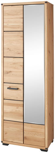 Garderobenschrank aus Holz mit Spiegeltür, Frontalansicht