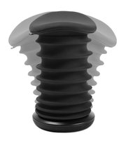Schwarzer Schwinghocker Topstar SITNESS 4D, seitliche Perspektive, zeigt flexible Beweglichkeit.