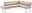 Moderano Eckbank LUPO II Beige Eckbank mit modernem Design und Metallbeinen, seitliche Perspektive