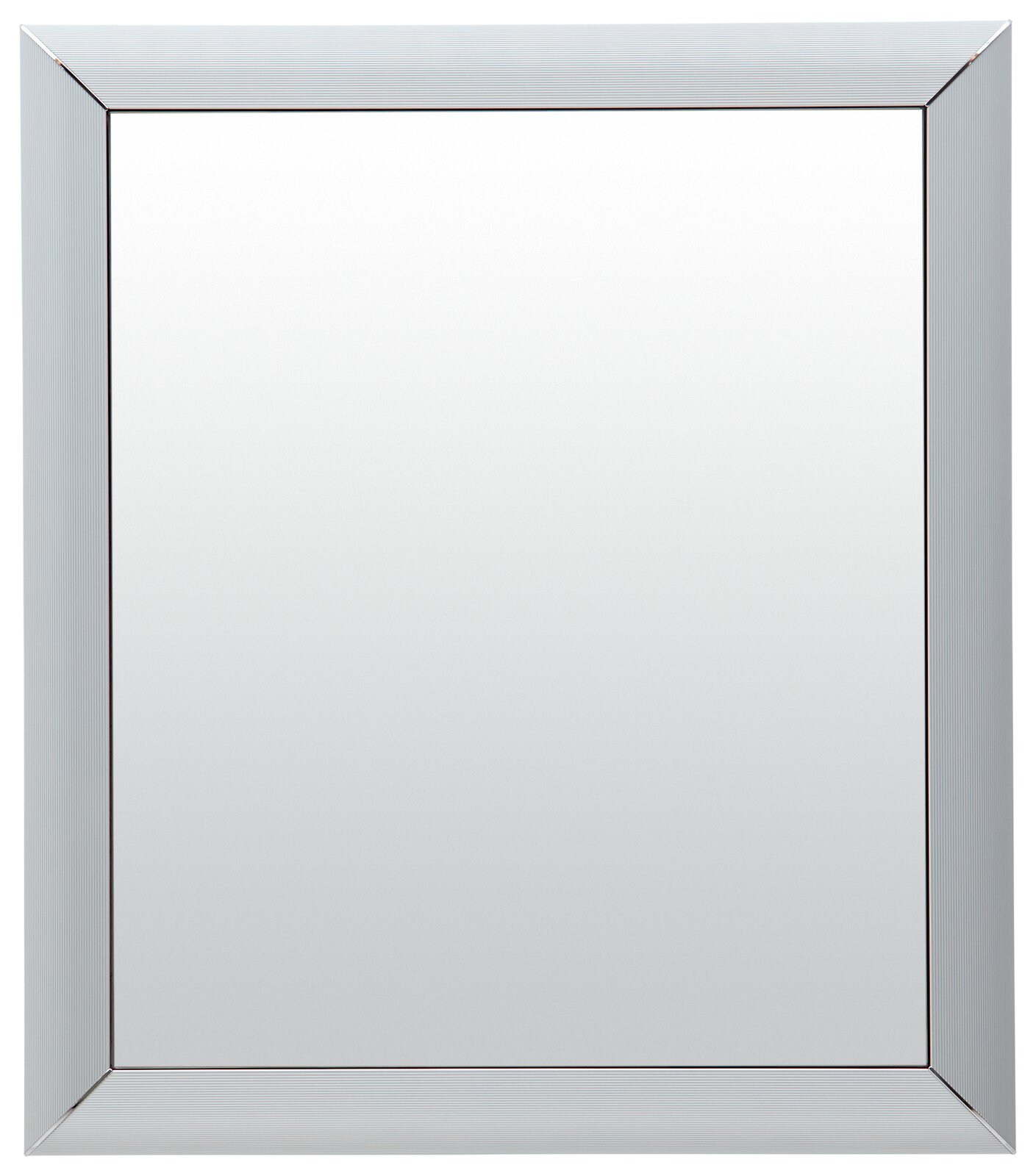 Rechteckiger Spiegel mit silbernem Rahmen, Frontalansicht