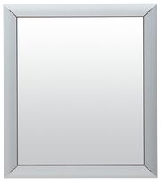 Rechteckiger Spiegel mit silbernem Rahmen, Frontalansicht
