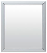 Rechteckiger Spiegel mit silbernem Rahmen, Frontalansicht