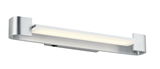 Moderne LED-Wandleuchte BOX aus gebürstetem Metall in seitlicher Perspektive