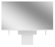 Moderner Aufsatzspiegel mit rechteckigem Design, frontal abgebildet.