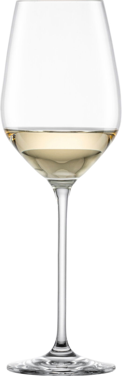 SCHOTT ZWIESEL Weißweinglas FORTISSIMO Weißweinglas Fortissimo, frontal fotografiert, gefüllt mit Weißwein.