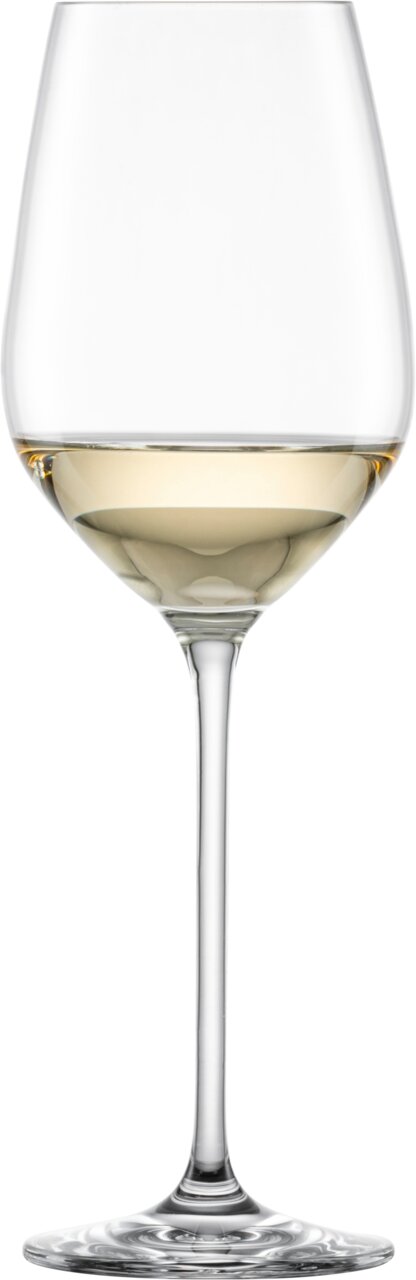 SCHOTT ZWIESEL Weißweinglas FORTISSIMO Weißweinglas Fortissimo, frontal fotografiert, gefüllt mit Weißwein.