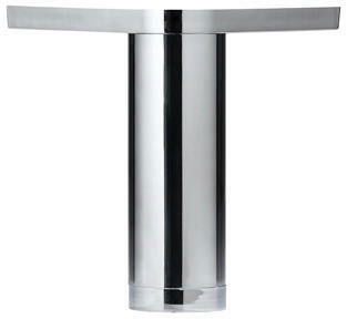 Metallisches Tischbein in T-Form, frontal abgebildet