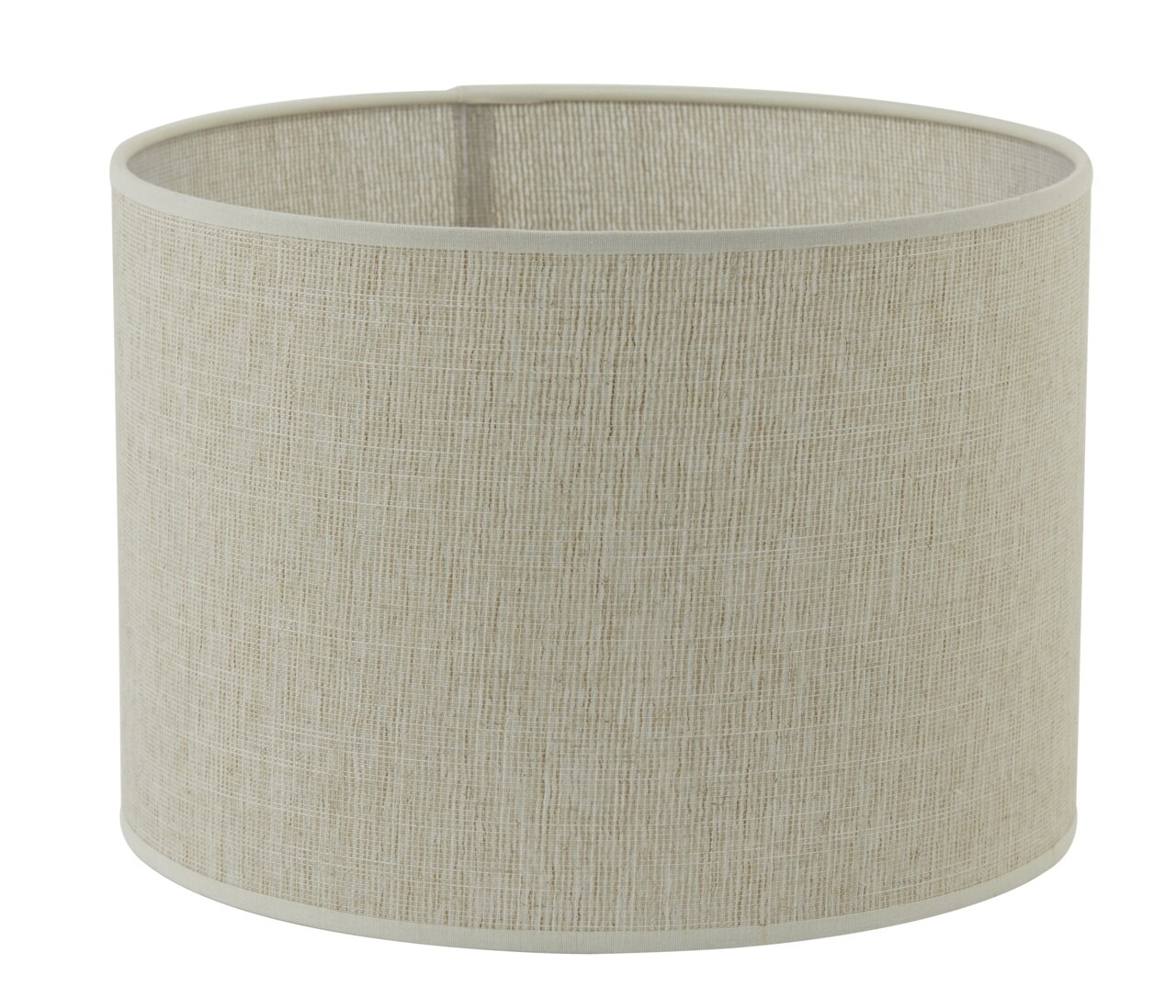 Light&Living Lampenschirm BRESKA Zylindrischer Lampenschirm aus beigem Stoff, seitliche Perspektive