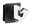 Moderner Wandspot Ray in Schwarz mit geometrischem Design, seitliche Perspektive