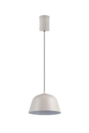 Moderne hanglamp in wit, zijaanzicht
