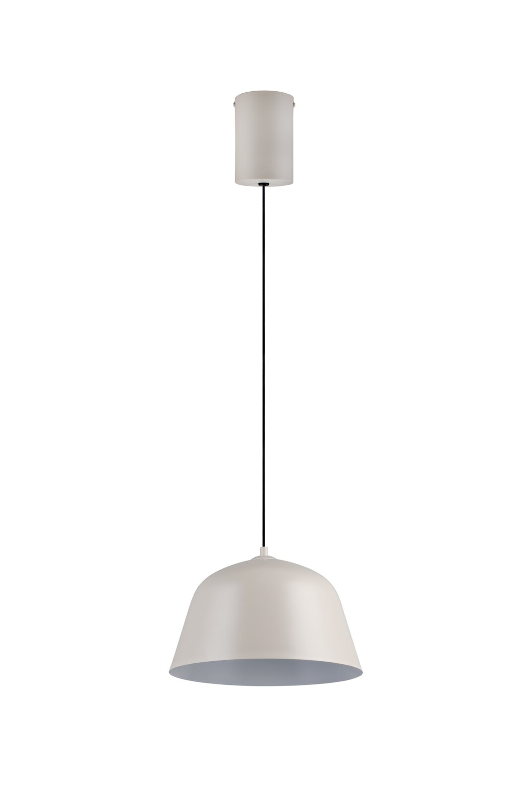 Moderne hanglamp in wit, zijaanzicht