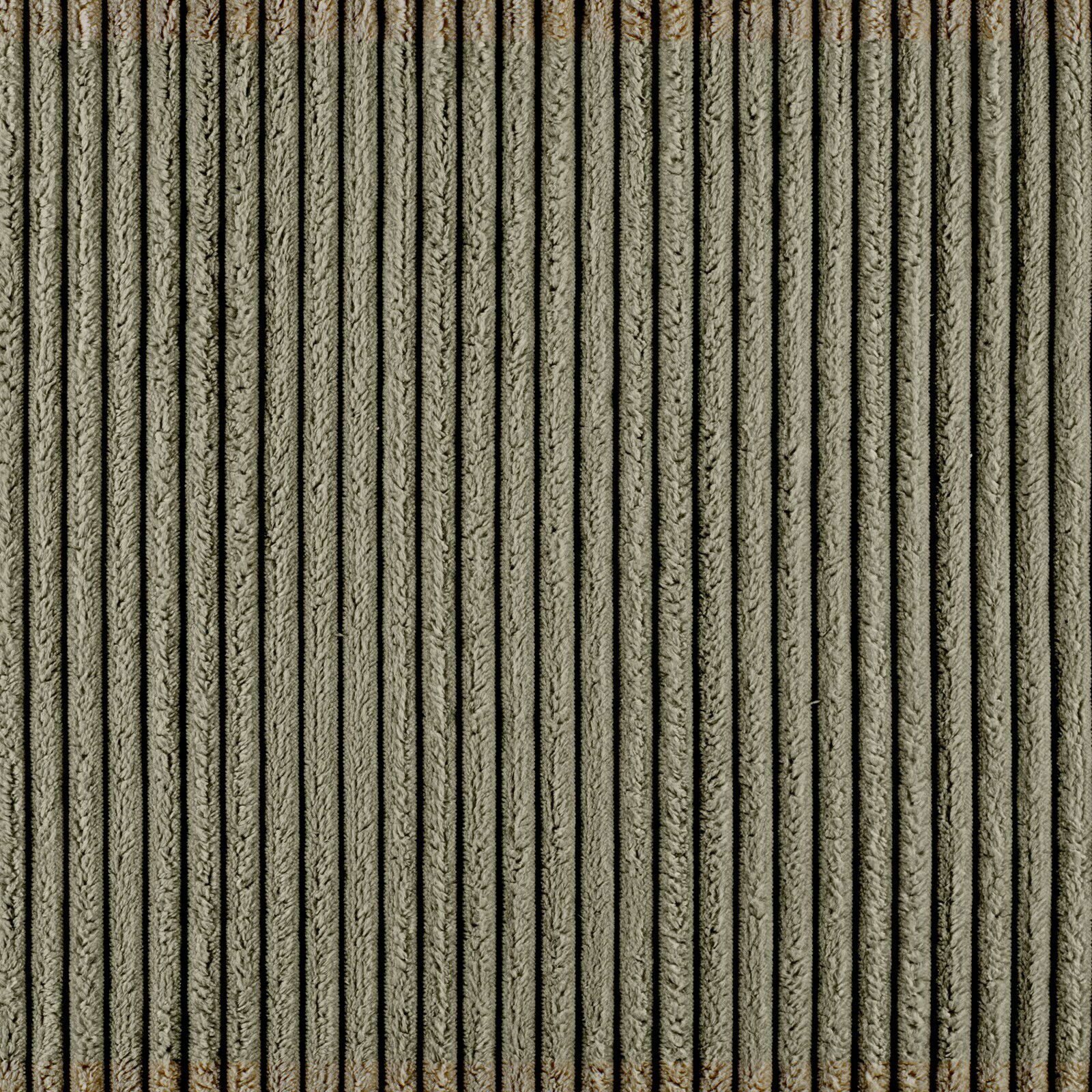 Nahaufnahme eines grünen, gerippten Stoffes, der für ein Funktionssofa verwendet wird.