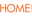 Logo der Marke HOME by Smedbo in orangefarbener Schrift auf weißem Hintergrund, Frontalansicht.