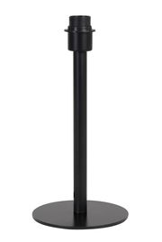 Schwarzer Lampenfuß aus Metall, frontal fotografiert