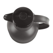 Schwarze Isolierkanne Samba 1,5l aus der Vogelperspektive