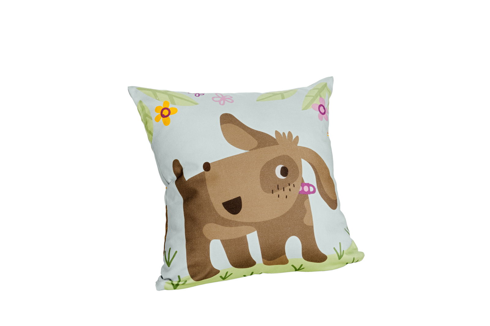 Partykissen mit Hundemotiv, seitliche Perspektive