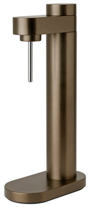 Brus Wassersprudler in dunklem Braun, seitliche Perspektive