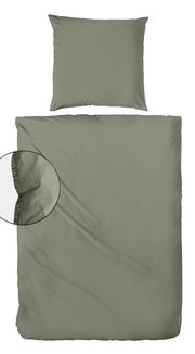 Grüne Bettwäsche 135x200cm mit Kissenbezug, Draufsicht