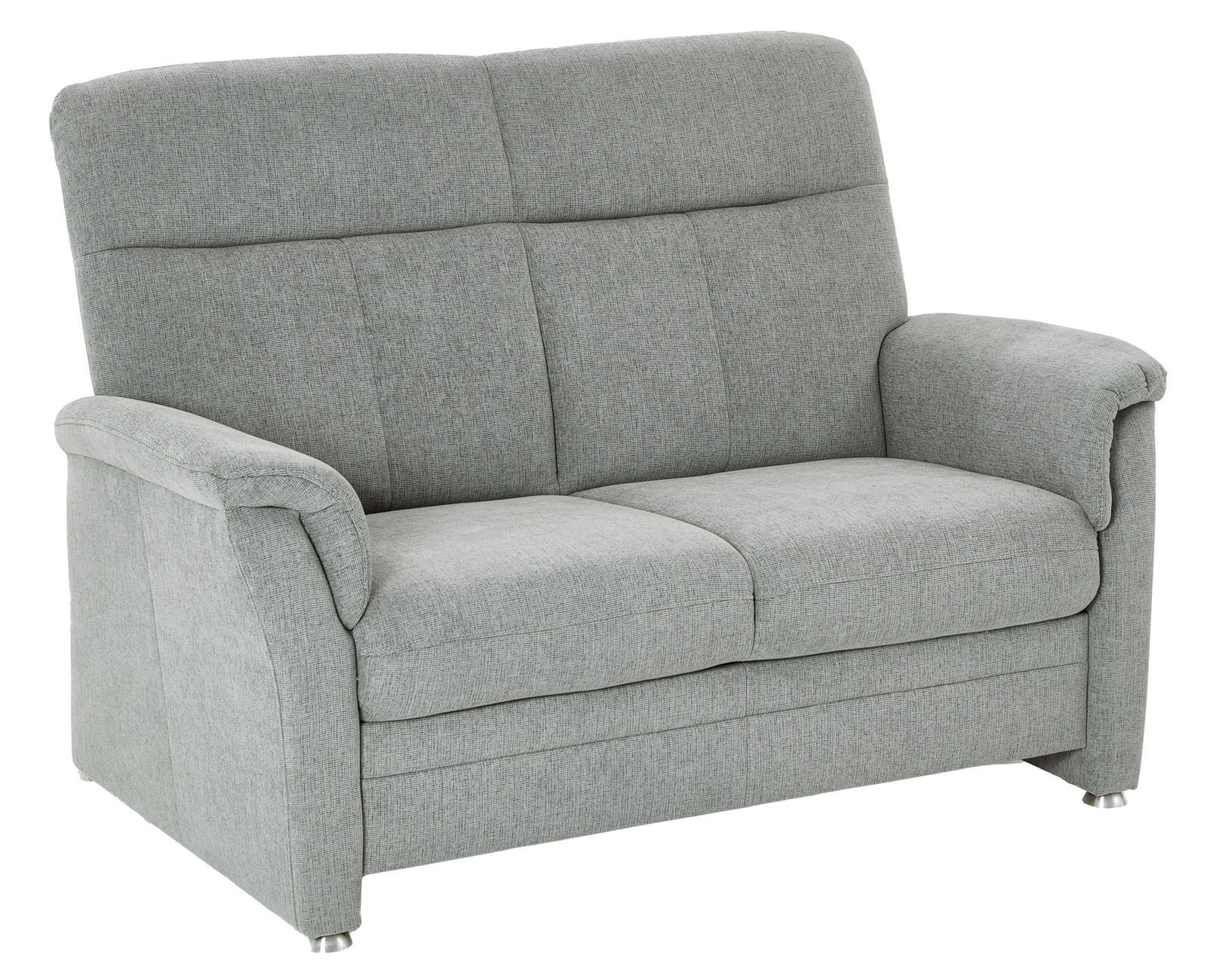 Graues 2-Sitzer-Sofa aus Stoff, Vorderansicht