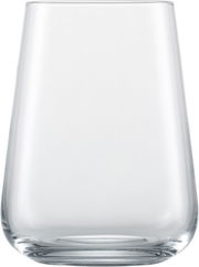 Klarer Allround Becher Vervino aus Glas, frontal fotografiert