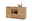 Holz-Sideboard mit mehreren Schubladen und einem offenen Fach, dekoriert mit Vasen und Zeitschriften, aus frontaler Perspektive.