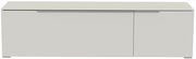 Modernes TV-Lowboard in Weiß, frontale Ansicht